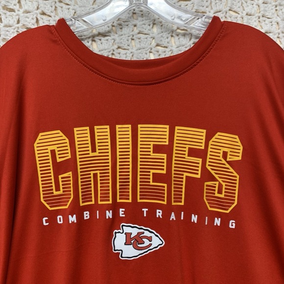 Kansas City Chiefs Men's T-Shirt Tee 2XL‎ Red New Era NFL Combine Authentic - Picture 2 of 9
